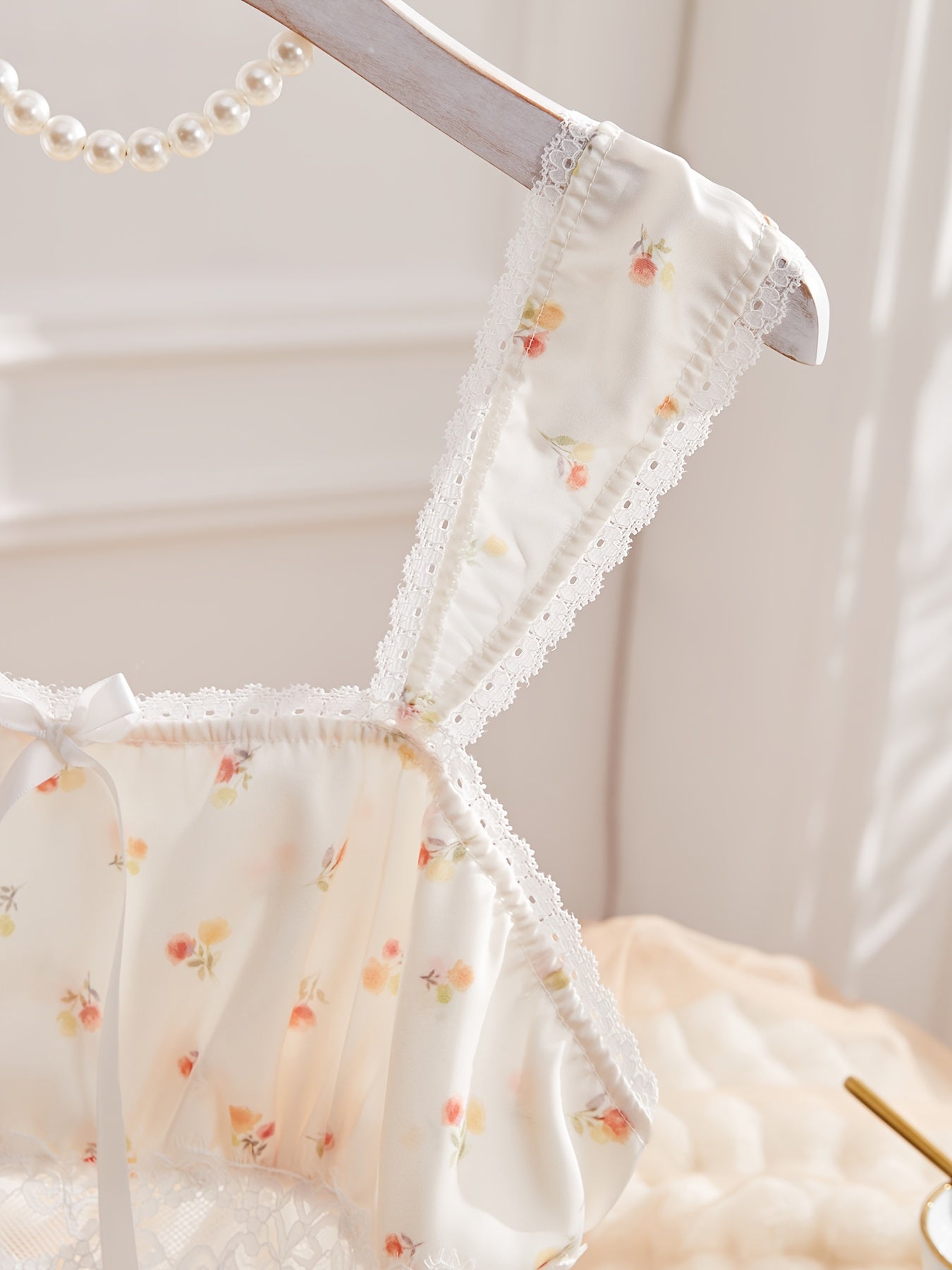 Sweetie Floral Print Women'S Cute Nightgown, Hook Eye Back, Cooling Fabric, Easy to Perfect Fit Different Size, Women'S Pajamas Slip Nightie for Spring& Hot Summer