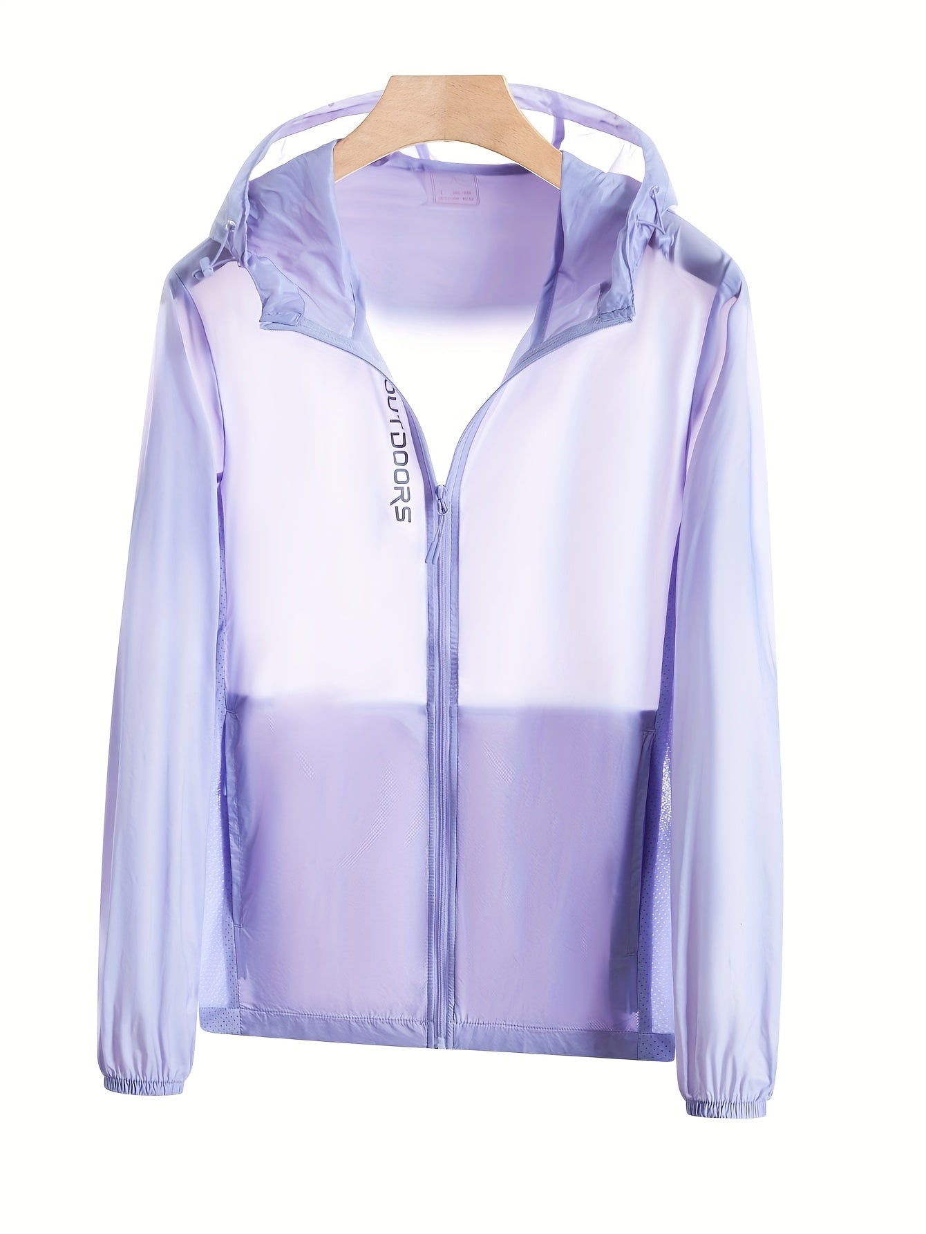 Sun Protective Lightweight Jacket For Women - Breathable Hooded Windbreaker With Adjustable Drawstring & | Quick-Dry Travel Essential For Hiking, Beach, Gym & Activities