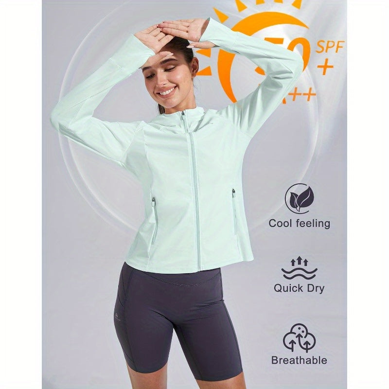 Pioneer Camp Women'S UPF 50+ UV Sun Protection Jacket Hooded SPF Cooling Sun Shirt Lightweight Hiking Fishing Summer Clothing