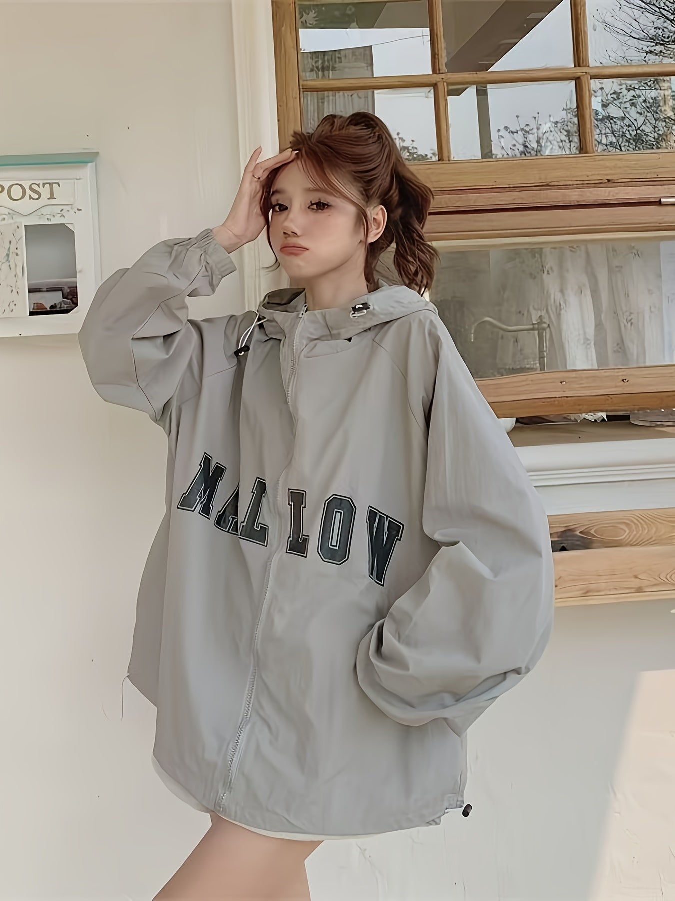 Hooded Sunscreen Jacket for Women's New Year, Versatile, Loose, Lazy, Summer, Resistant, Thin, Breathable Jacket
