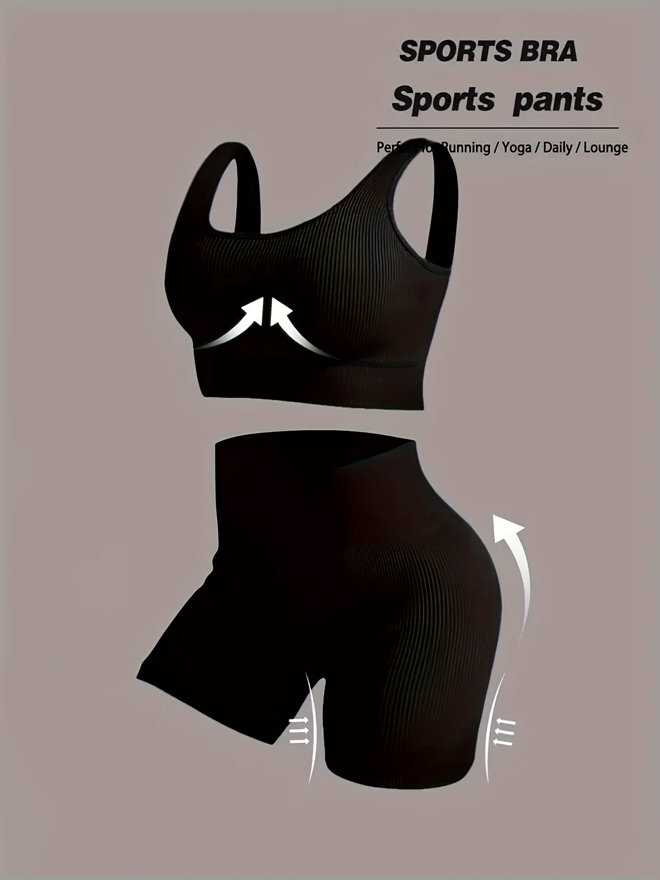 Solid Color Two-Piece Outdoor Women's Sports Shorts and Sleeveless Top High Elastic Fitness Shaping