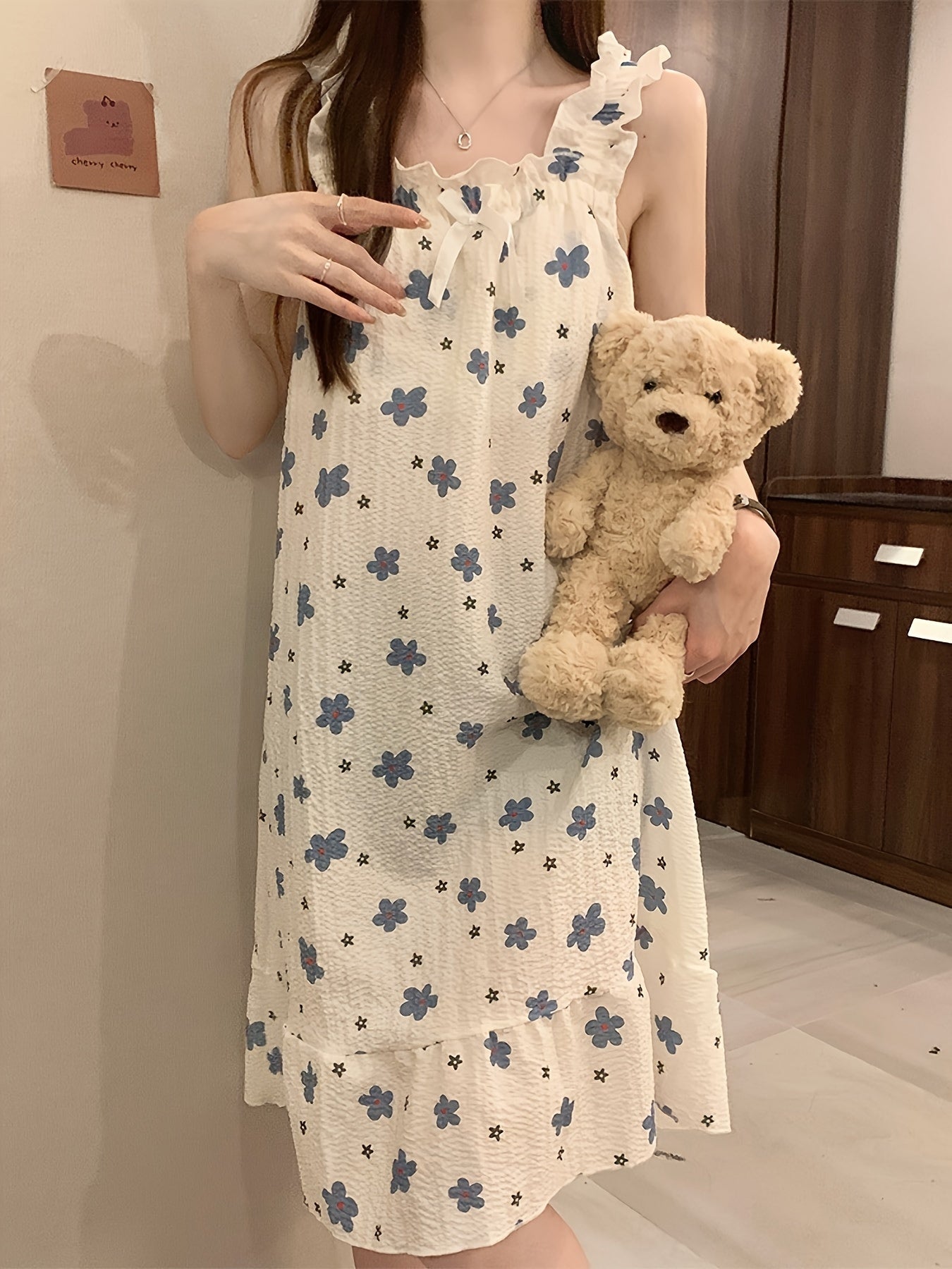 Lucky SelectionSummer Thin Sleeveless Nightgown for Women, Popular Homewear