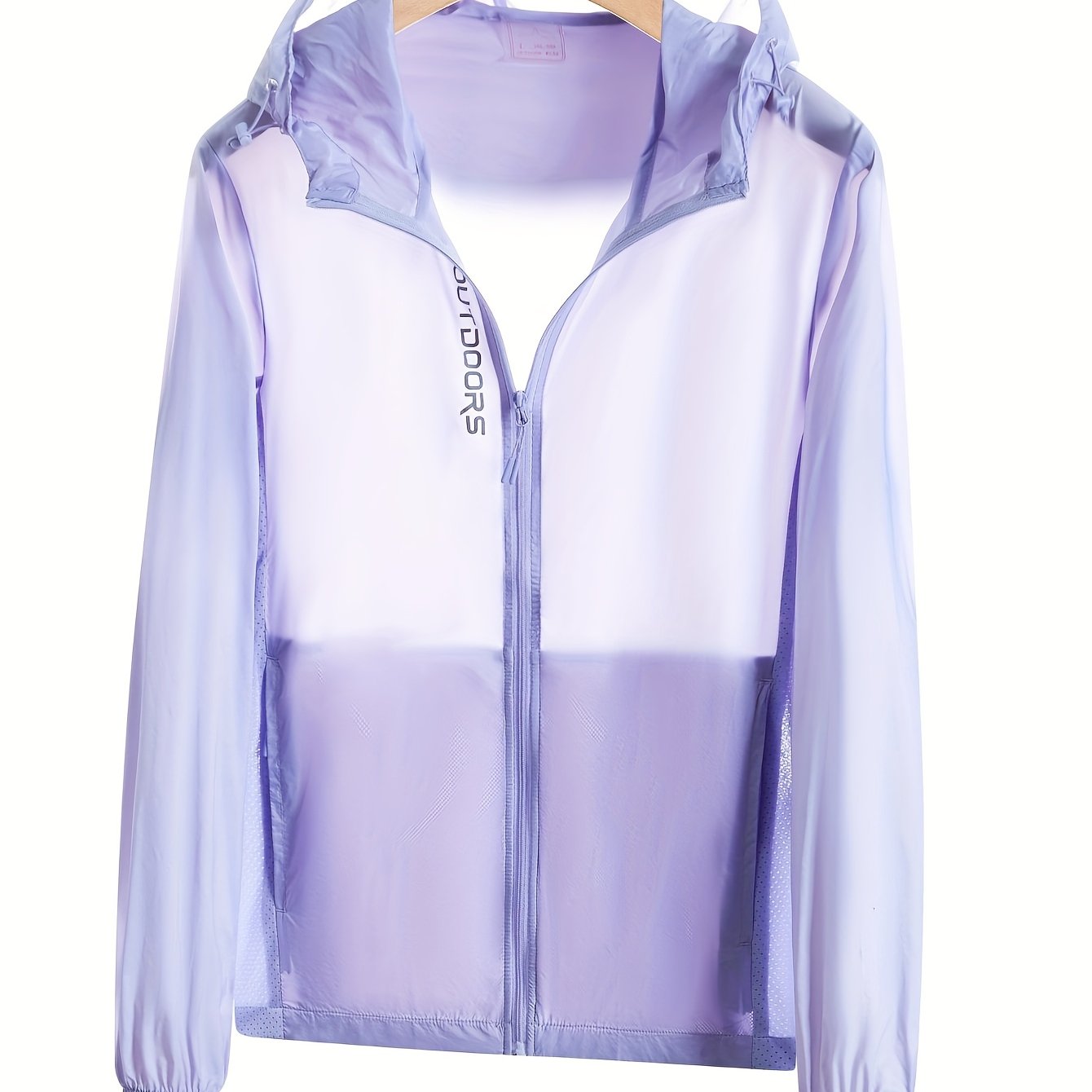 Sun Protective Lightweight Jacket For Women - Breathable Hooded Windbreaker With Adjustable Drawstring & | Quick-Dry Travel Essential For Hiking, Beach, Gym & Activities
