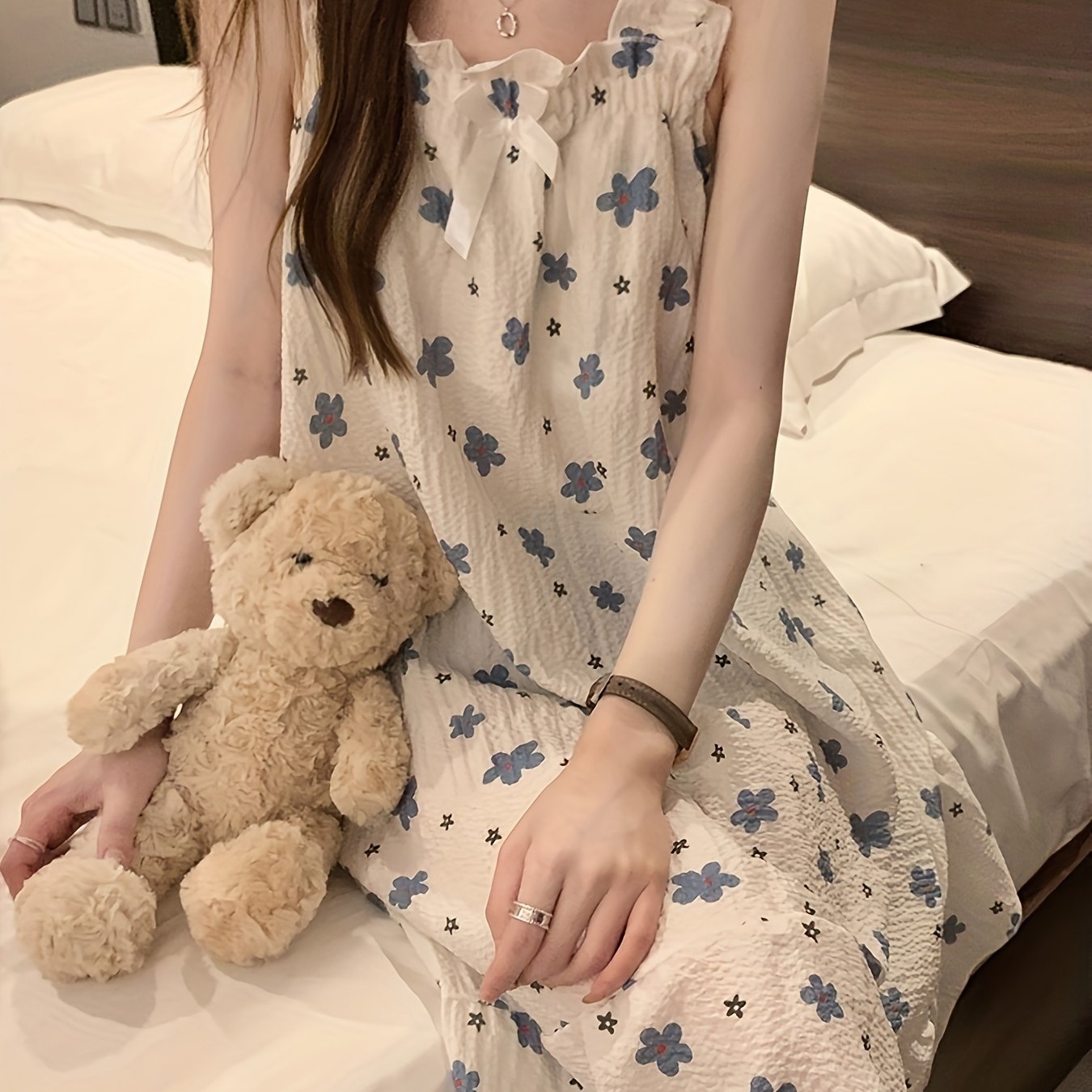 Lucky SelectionSummer Thin Sleeveless Nightgown for Women, Popular Homewear