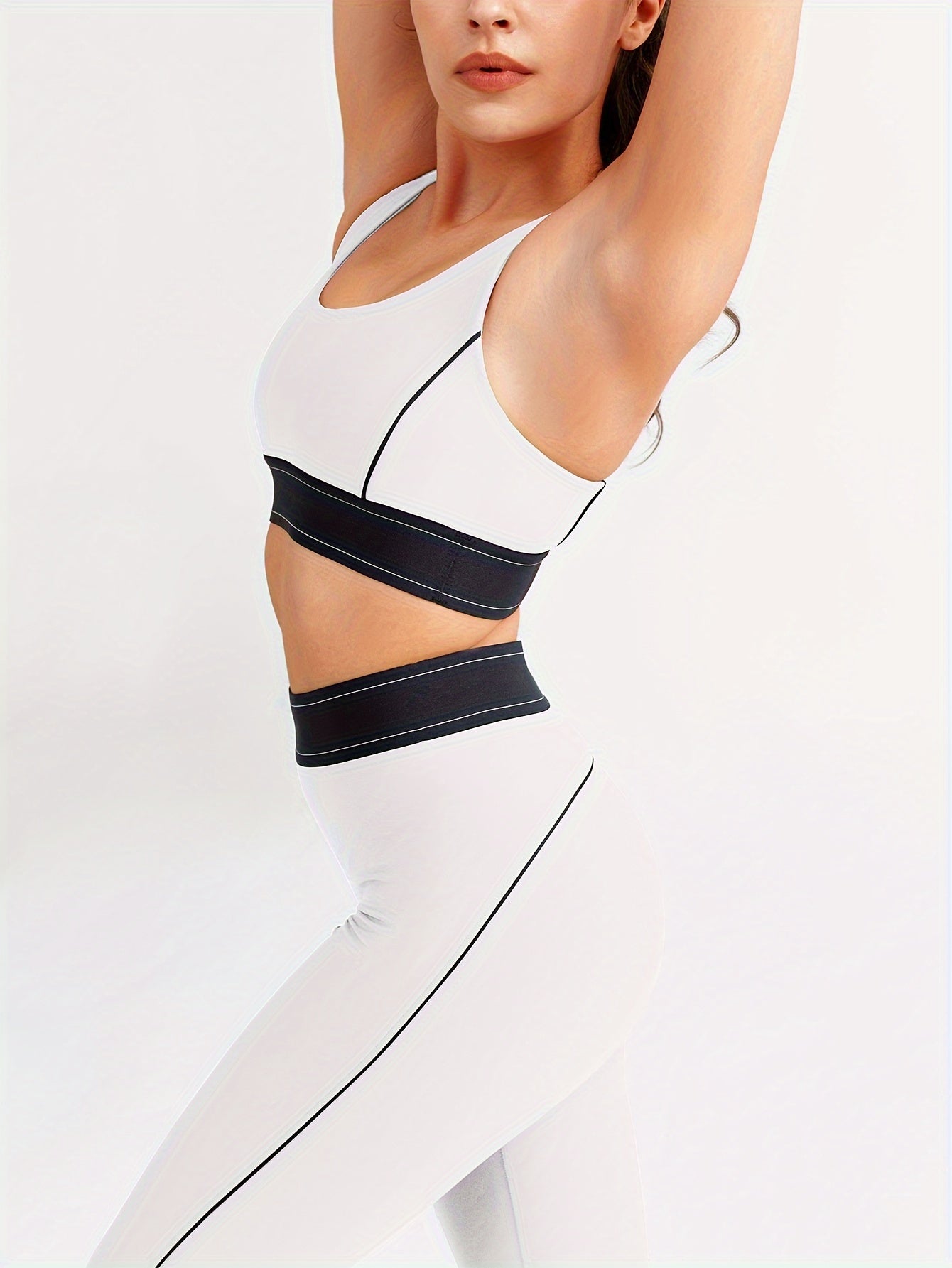 Workout Sets for Women 2pcs Adjustable Straps Sports Bra Seamless Leggings Gym Sets Yoga Outfits
