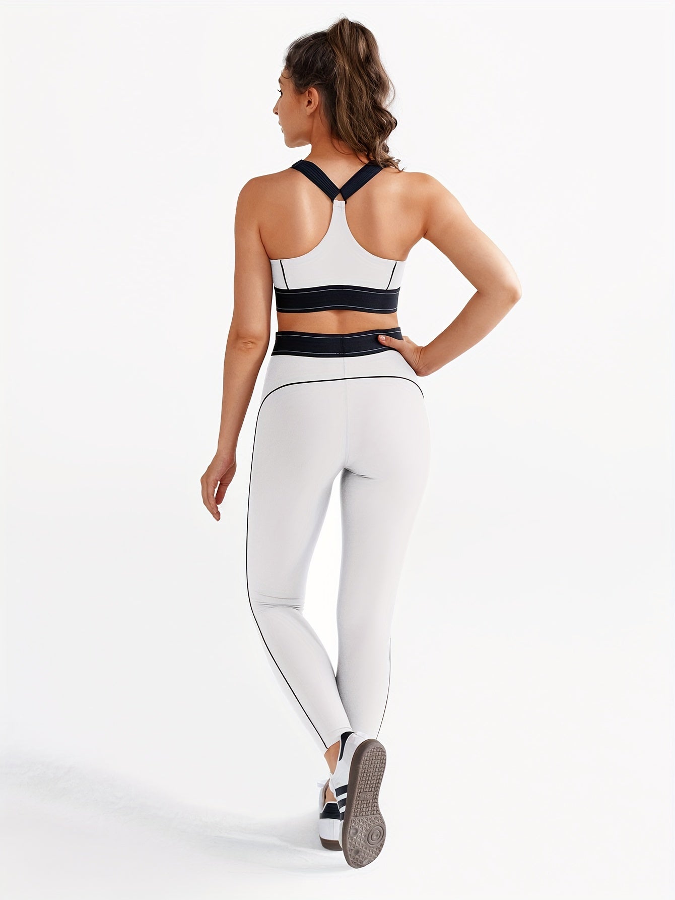 Workout Sets for Women 2pcs Adjustable Straps Sports Bra Seamless Leggings Gym Sets Yoga Outfits