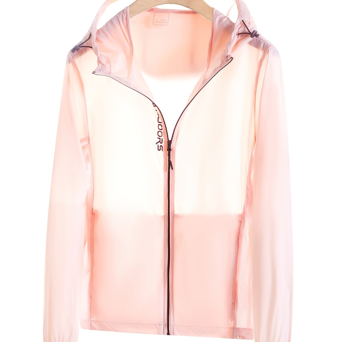 Sun Protective Lightweight Jacket For Women - Breathable Hooded Windbreaker With Adjustable Drawstring & | Quick-Dry Travel Essential For Hiking, Beach, Gym & Activities