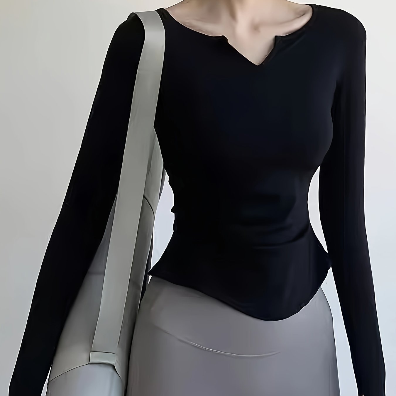 Women's Quick-Dry Sweat Absorbent Long Sleeve Workout Top - V-Neck Thumb Button Yoga Shirt with Ruching Detail, Slim Fit for Pilates, Running & Training, All-Season Machine Washable Fitness Apparel, Athletic Vneckline, Ruched Sportswear, Stretchy Fabric