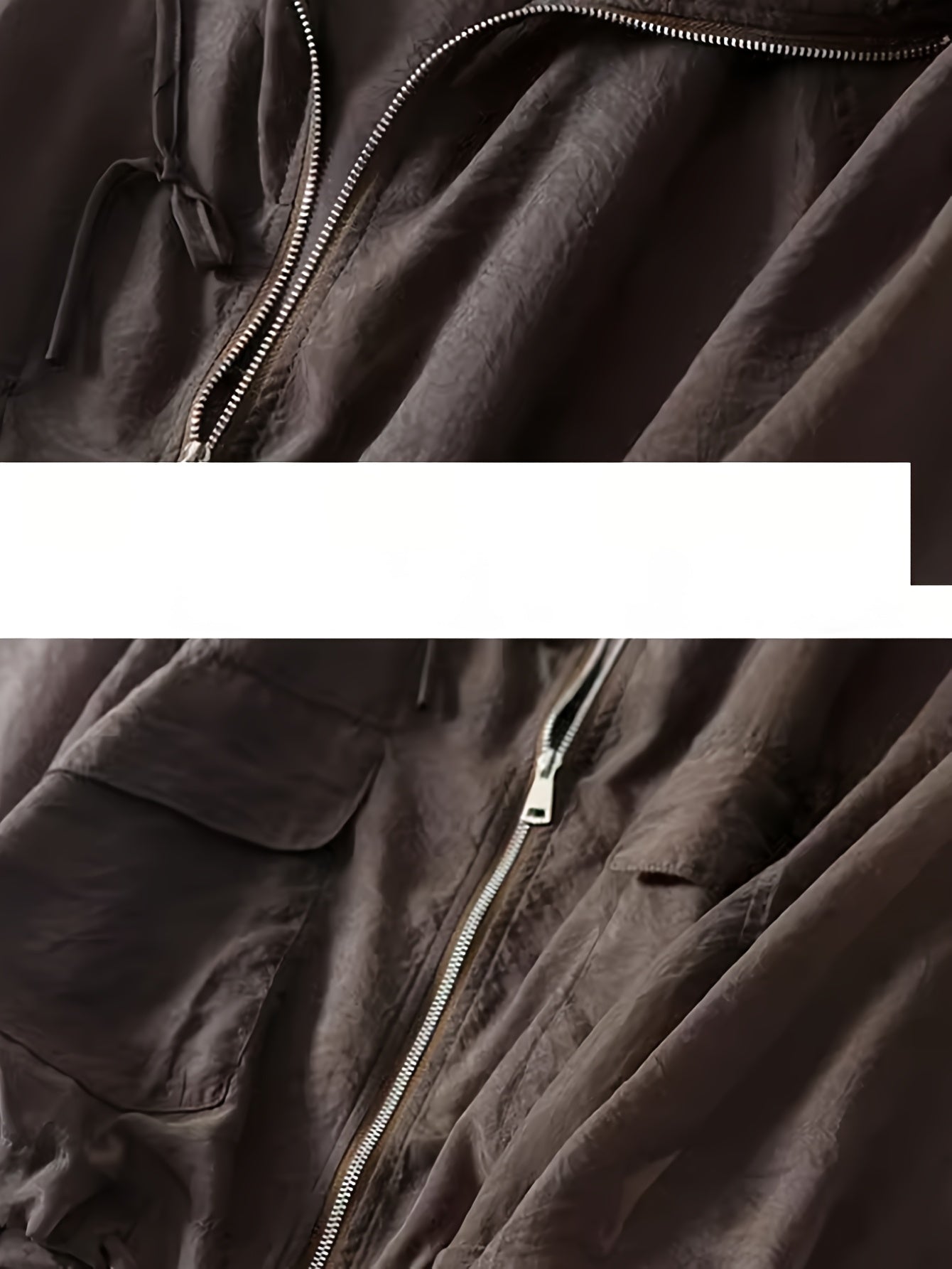 Women'S Lightweight Breathable Sun Protection Hooded Jacket - Casual Solid Color Zip-Up Long Sleeve Outerwear with Drawstring Detail, Spring\u002FSummer Collection, Loose Fit, Polyester Fabric