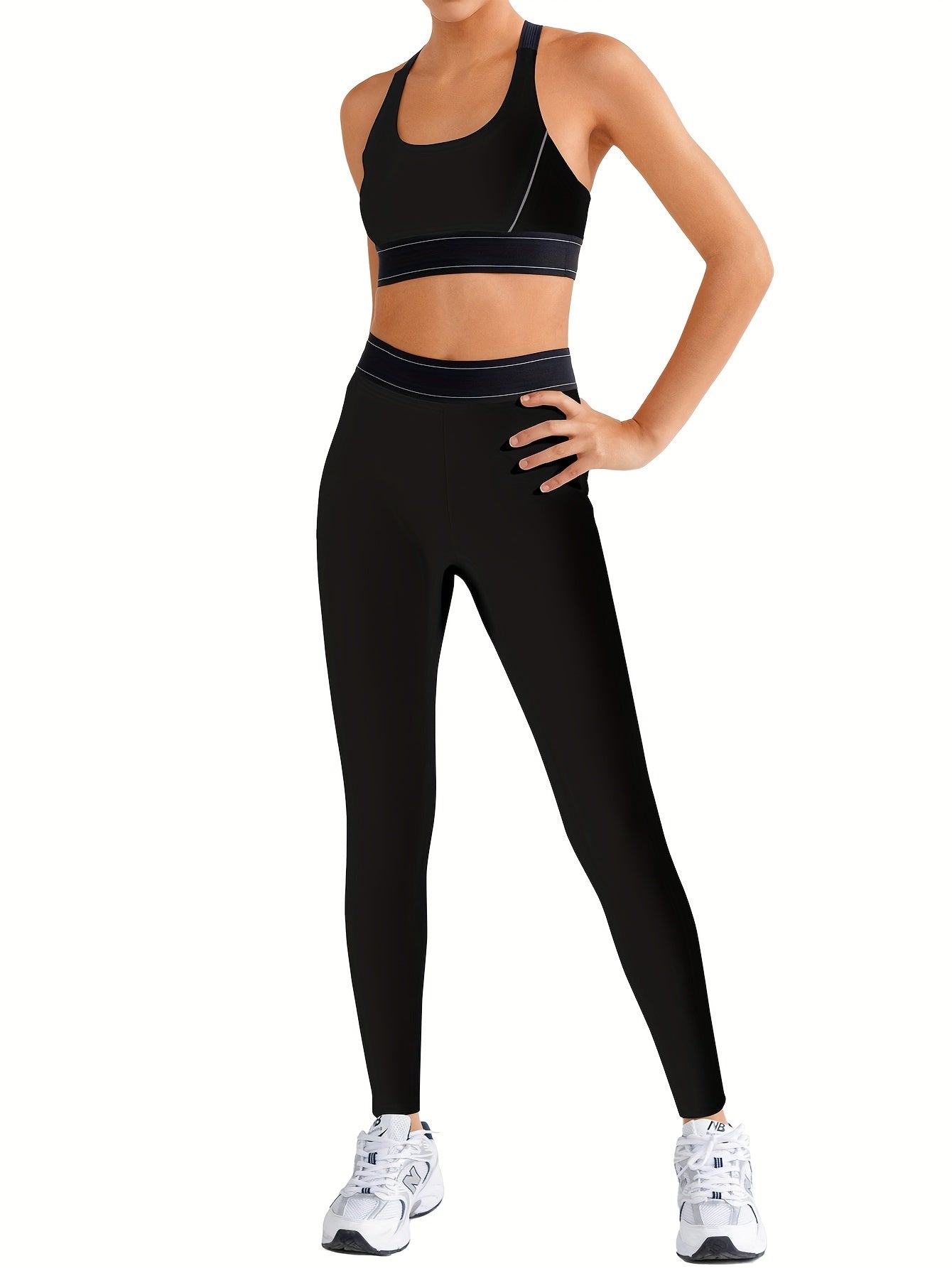 Workout Sets for Women 2pcs Adjustable Straps Sports Bra Seamless Leggings Gym Sets Yoga Outfits
