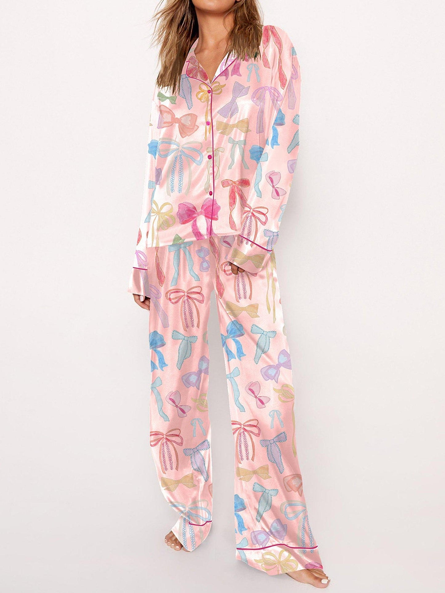Fashions Watercolor Bows Pajama Set