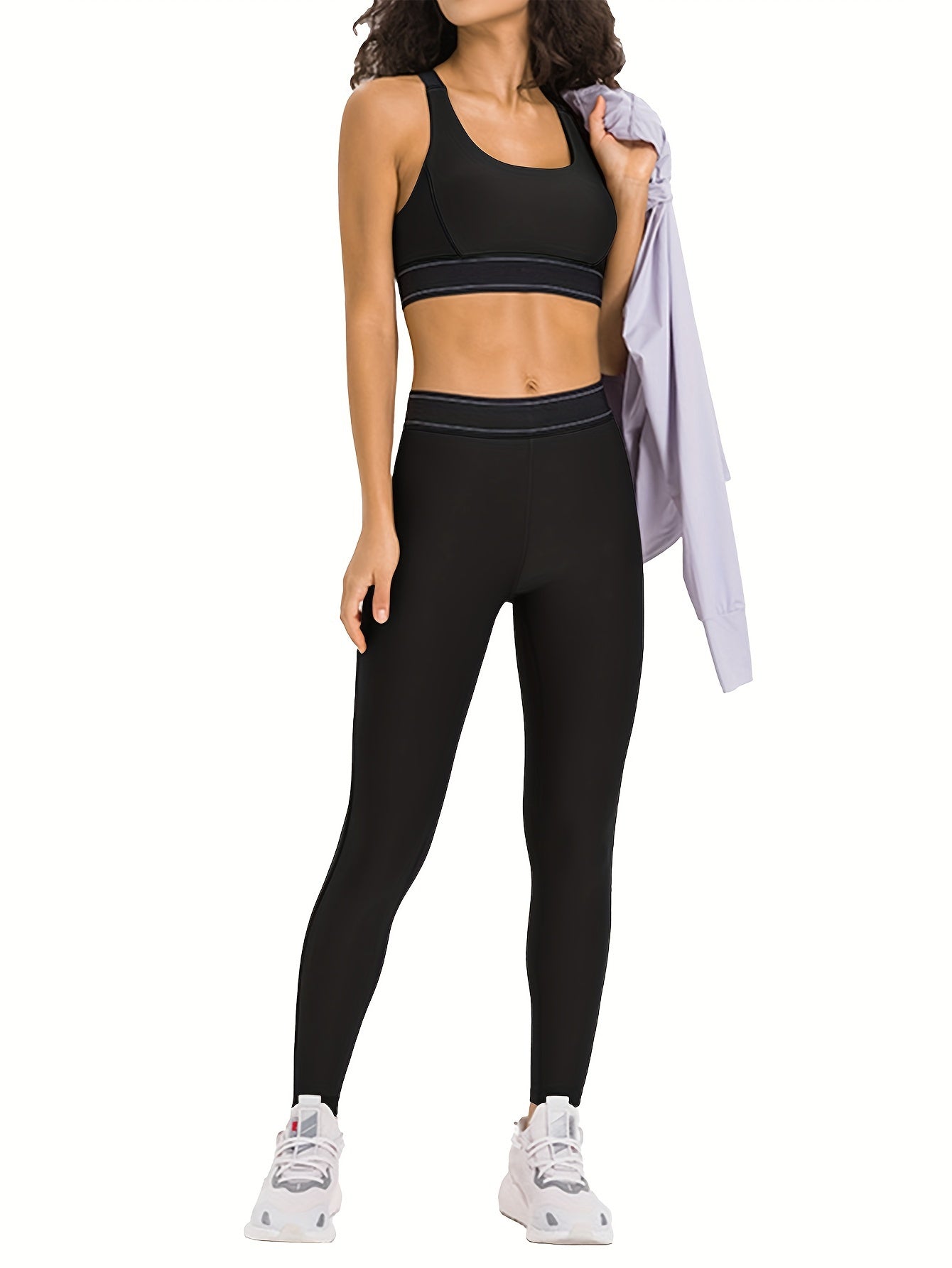 Workout Sets for Women 2pcs Adjustable Straps Sports Bra Seamless Leggings Gym Sets Yoga Outfits