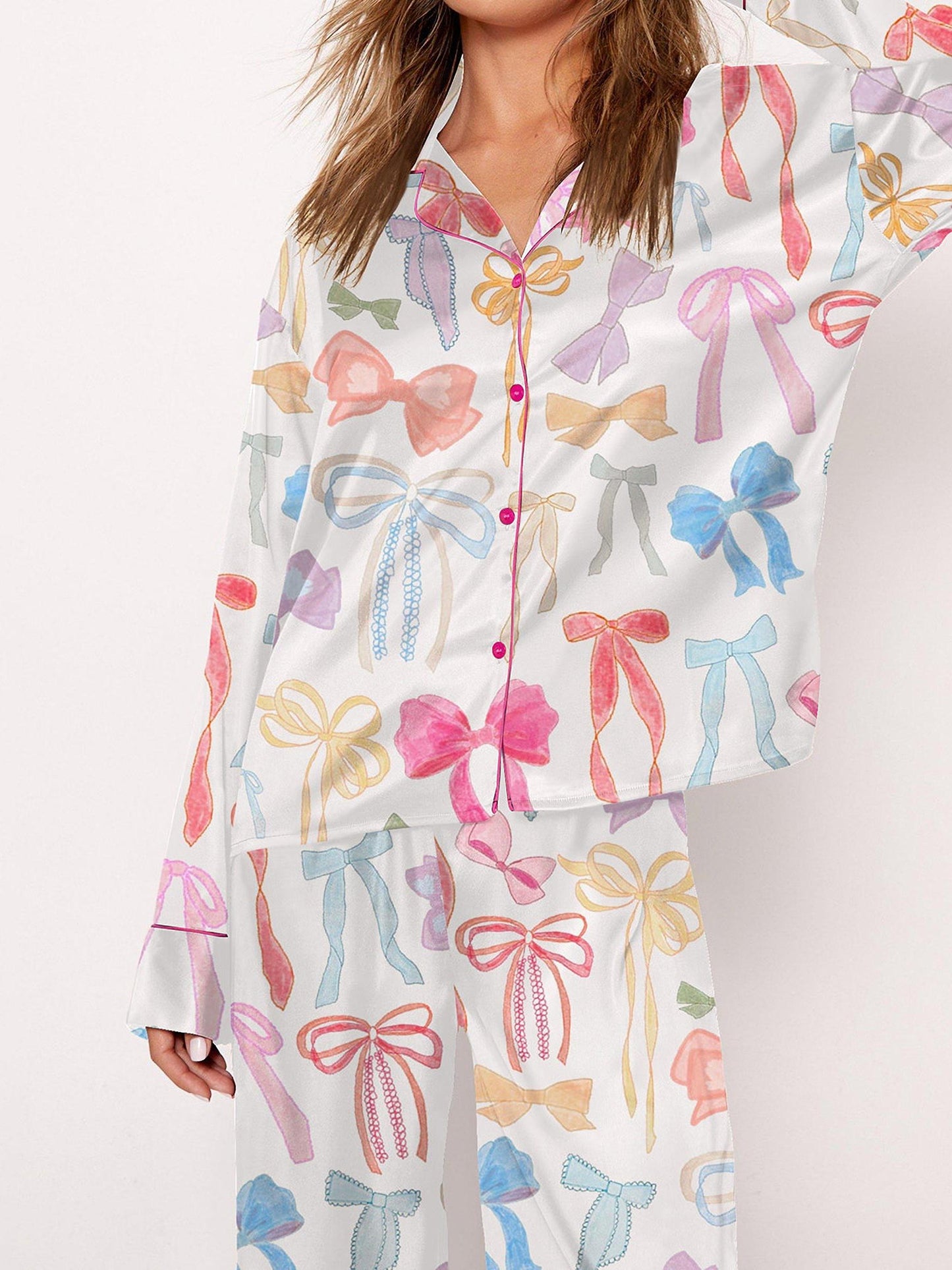 Fashions Watercolor Bows Pajama Set