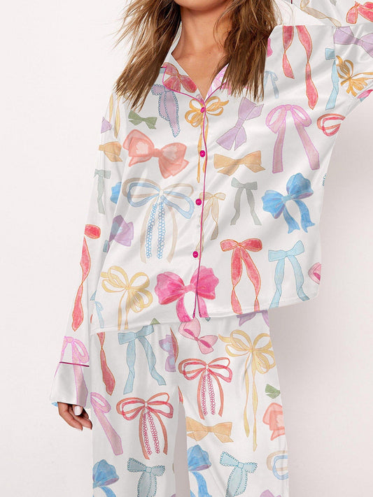 Fashions Watercolor Bows Pajama Set