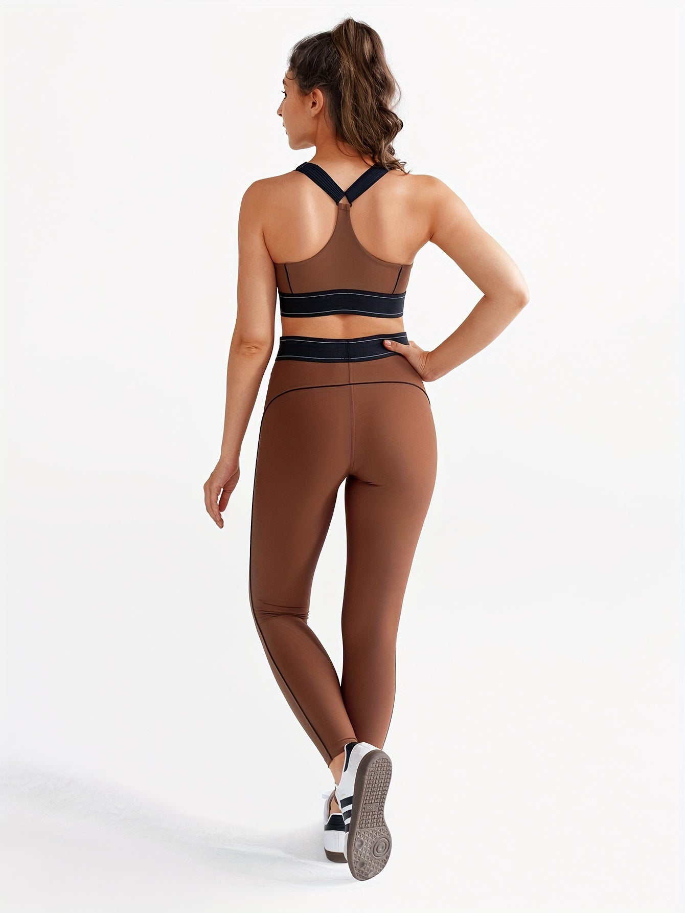 Workout Sets for Women 2pcs Adjustable Straps Sports Bra Seamless Leggings Gym Sets Yoga Outfits