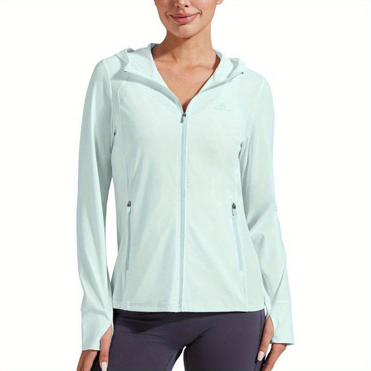 Pioneer Camp Women'S UPF 50+ UV Sun Protection Jacket Hooded SPF Cooling Sun Shirt Lightweight Hiking Fishing Summer Clothing